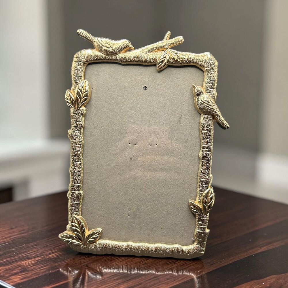 4 x 6 Bird Tree Branch Picture Frame Metal Design Tabletop or Wall Hanging